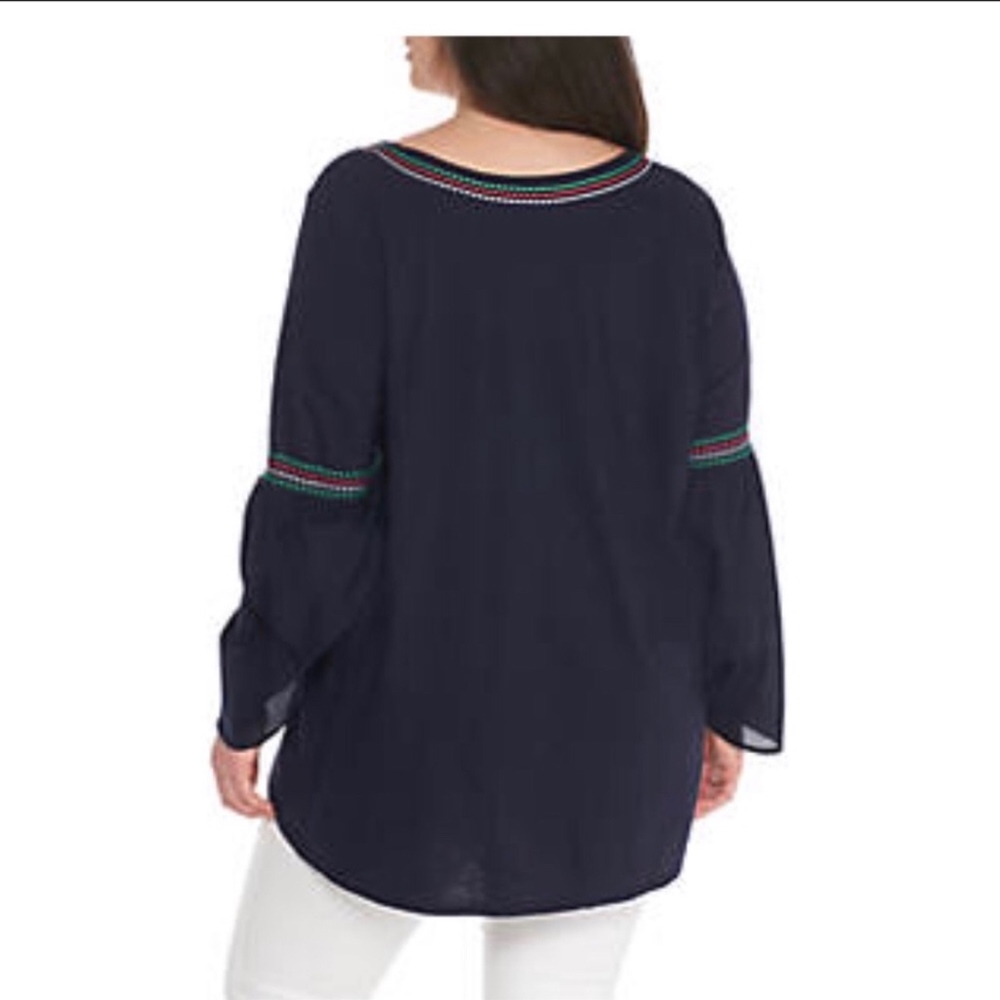 Crown & Ivy Plus Size Large Bell Sleeve Top - NWT - Picture 3 of 7